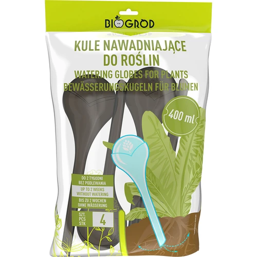 Laistymo rutuliai augalams, juodi permatomi, 400 ml, 4 vnt. - 3