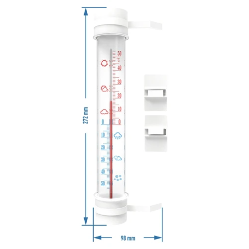 Lauko termometras (-50 °C iki +50 °C) 27 cm, asorti - 2