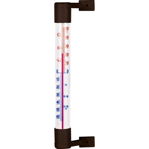 Lauko termometras rudas (nuo -50°C iki +50°C) 18 cm