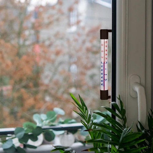 Lauko termometras rudas (nuo -50°C iki +50°C) 18 cm - 7