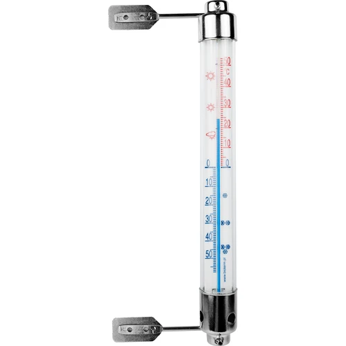 Lauko termometras su metaliniu rėmeliu (-50 °C iki +50 °C) 20 cm