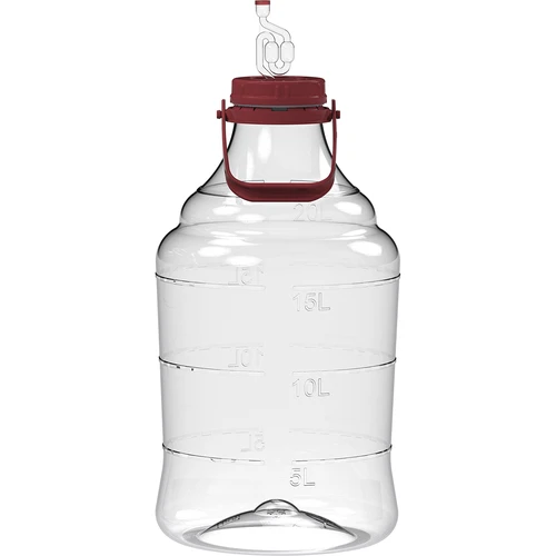 Lengvas, nedūžtantis damžonas vynui su rankena, 20 L
