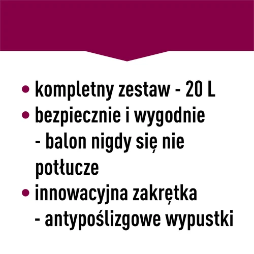 Lengvas, nedūžtantis vyno demižonas su nešimo diržais, 20 l - 22