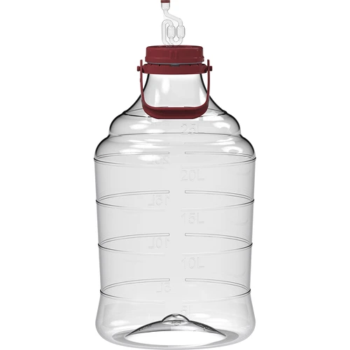 Lengvas, nedūžtantis vyno demižonas su rankena, 25 l