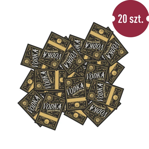 Lipnios etiketės 60 x 90 mm buteliams, degtinei, juodos, 20 vnt. - 3