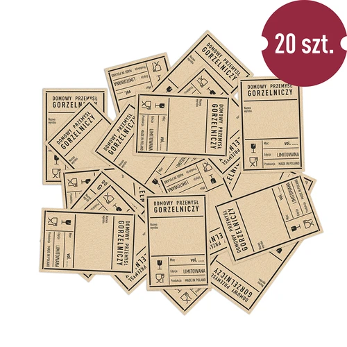 Lipnios etiketės 60x90 mm buteliams, degtinei, PRL, 20 vnt. - 3