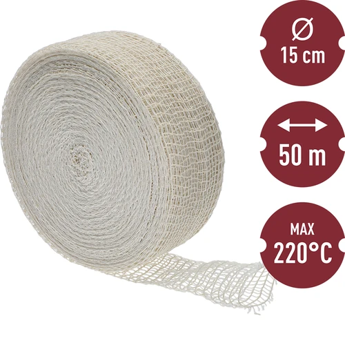 Mėsos gaminių tinklelis, 15 cm x 50 m, atsparus karščiui iki 220 °C - 3
