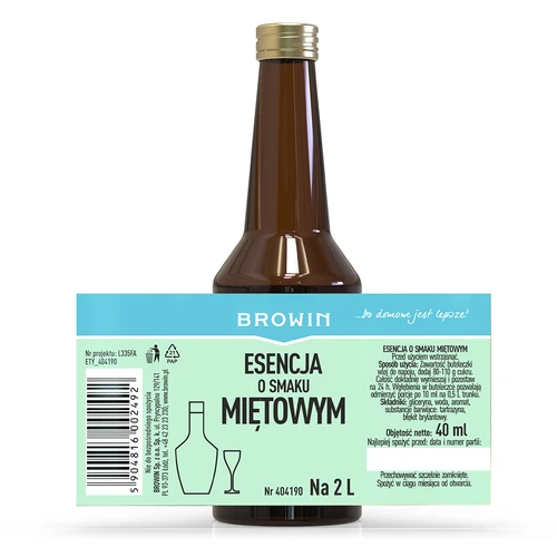 Mėtinio skonio esencija, 2 l - 40 ml - 4