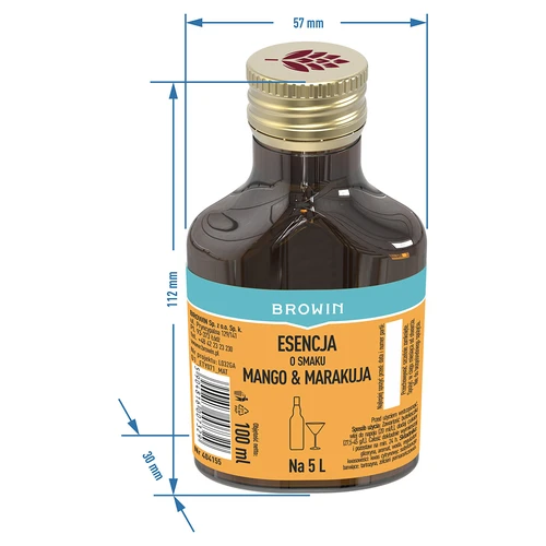Mango ir marakujos skonio esencija, skirta 5 L, 100 ml - 6
