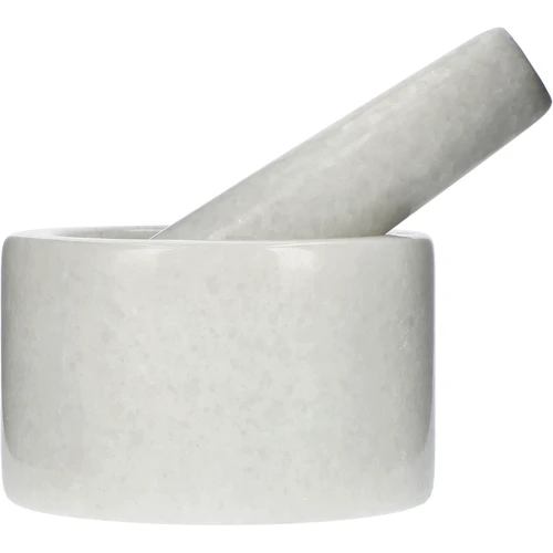 Marmurinė virtuvinė piesta, balta, Ø 10 cm - 3