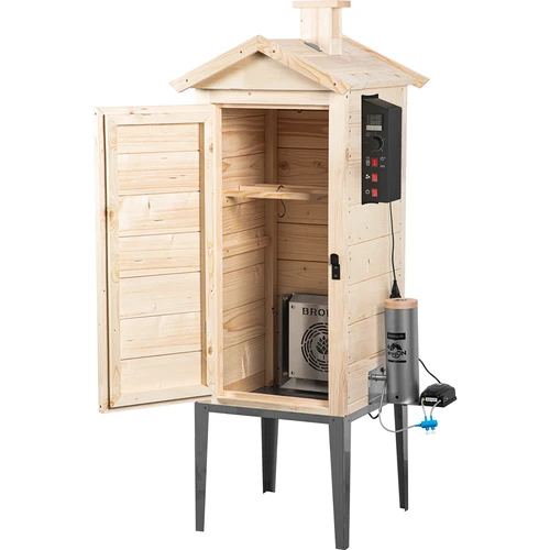 Medinė sodo rūkykla 200 L – dragON Wood 100E su elektriniu šildymo moduliu ir valdikliu - 2