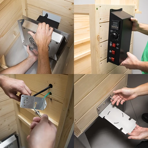 Medinė sodo rūkykla 200 L – dragON Wood 100E su elektriniu šildymo moduliu ir valdikliu - 12