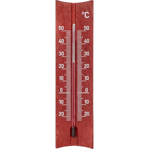 Medinis kambario termometras (-20 iki +50 °C), mahonio spalvos, 15 cm