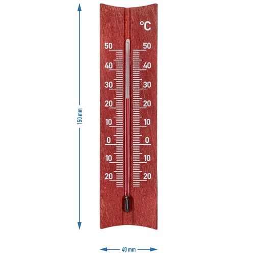Medinis kambario termometras (-20 iki +50 °C), mahonio spalvos, 15 cm - 5