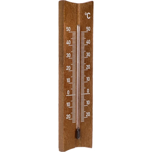 Medinis kambario termometras (nuo -20 iki +50 °C), tamsiai rudas, 15 cm - 2