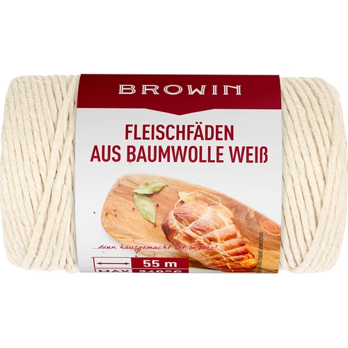 Medvilninis kulinarinis siūlas, baltas (240 °C) 55 m - 2