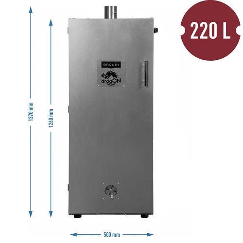 Metalinė rūkyklos kamera 250 l, su ratukais - 4