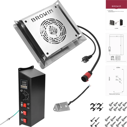 Modulių rinkinys su skaitmeniniu termostatu - dragON 2,7 kW, skirtas sodo rūkykloms - 2