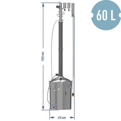 Modulinis elektrinis distiliatorius Convex 60 l – Perun XXL - 16