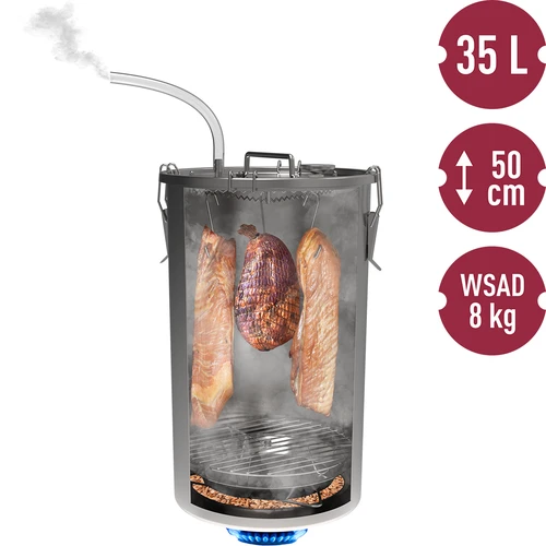 Namų rūkykla puode, 35 L, ant dujinės viryklės - 6