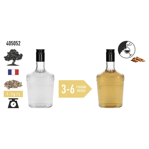 Natūralios ąžuolo drožlės alkoholinių gėrimų aromatizavimui (viskiui, baltajam vynui), 50 g - 6