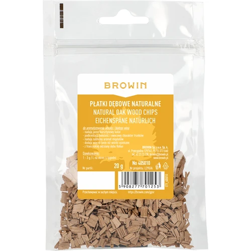 Natūralios ąžuolo drožlės (neskrudintos), 20 g - 2