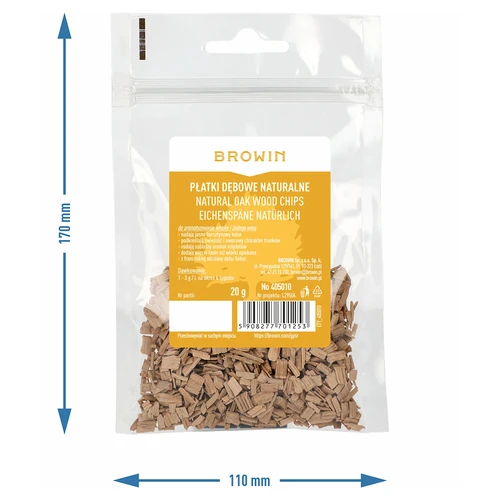 Natūralios ąžuolo drožlės (neskrudintos), 20 g - 7