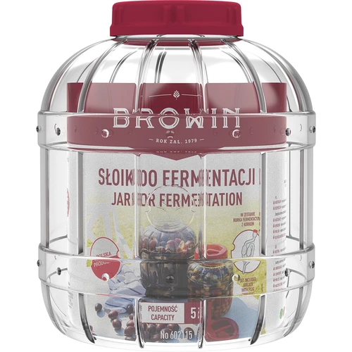 Nedūžtantis, daugiafunkcis fermentacijos stiklainis, 5 l - 2