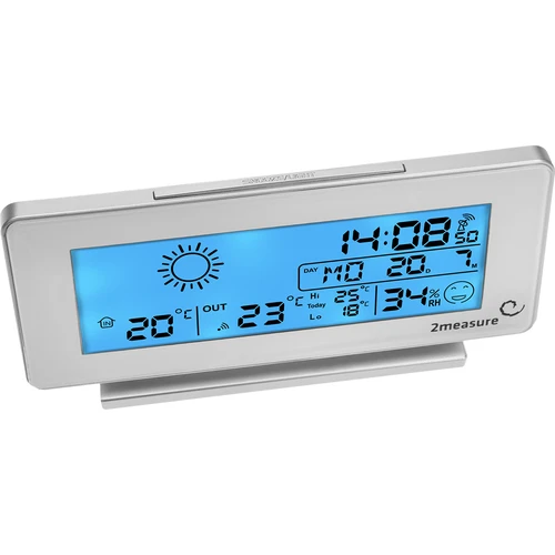 Orų stotelė RCC, DCF – elektroninė, belaidė, su apšviečiamu jutikliu, balta - 3