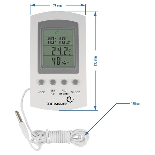 Orų stotis – elektroninė, su zondu, balta - 7