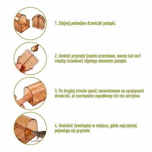 Pelėkautas – gyvagautas, permatomas, 2 vnt. - 4