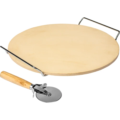 Picos akmuo su laikikliu ir pjaustytuvu, iš kordieryto, apvalus, 33 cm - 2
