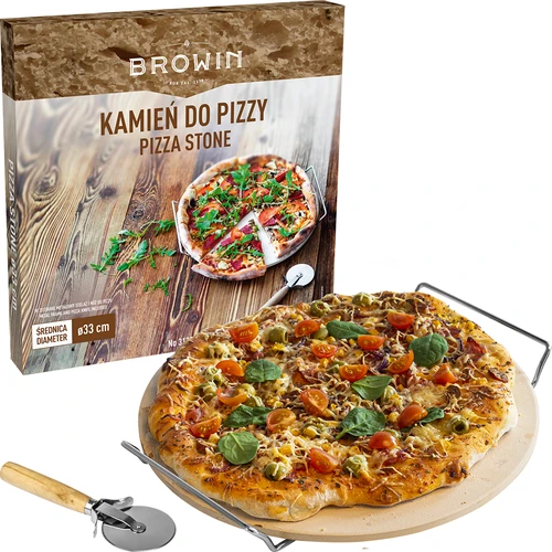 Picos akmuo su laikikliu ir pjaustytuvu, iš kordieryto, apvalus, 33 cm - 7