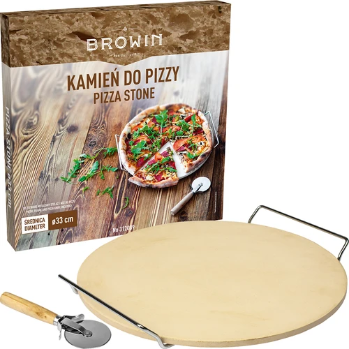 Picos akmuo su laikikliu ir pjaustytuvu, iš kordieryto, apvalus, 33 cm - 6