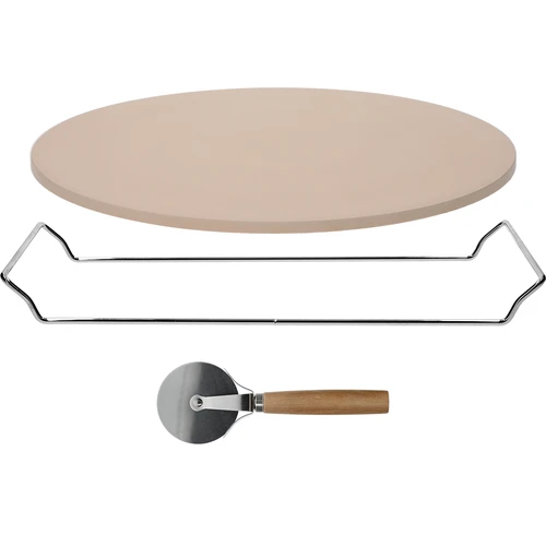 Picos akmuo su laikikliu ir pjaustytuvu, iš kordieryto, apvalus, 33 cm - 3