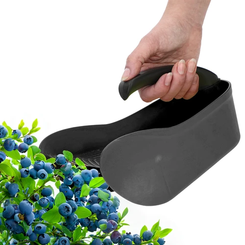 Plastikinis smulkių vaisių rinktuvas, juodas - 6