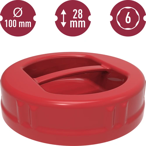 Plastikinis užsukamas dangtelis fi100 TO - 5