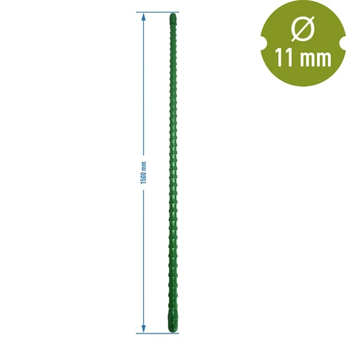 Plieninė atraminė lazda su PE danga 1,5 m x 11 mm - 2