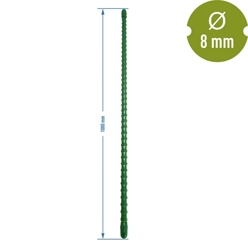  Plieninė, PE dengta atraminė lazdelė 1m x 8mm - 2