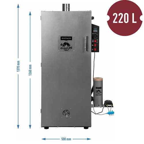Plieninė rūkykla dragON 220 l – su skaitmeniniu valdikliu - 8