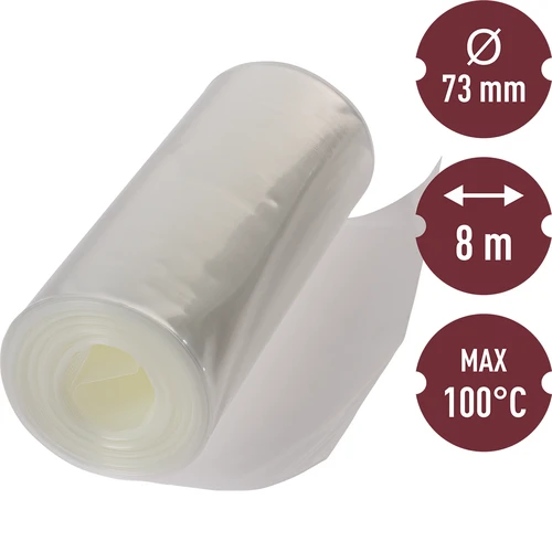 Poliamidinis mėsos gaminių apvalkalas 8 m – Ø73 mm, 100°C - 2