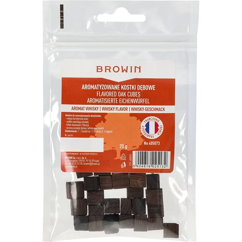 Prancūziško ąžuolo kubeliai, stipriai skrudinti, aromatizuoti – viskio, 20 g - 2