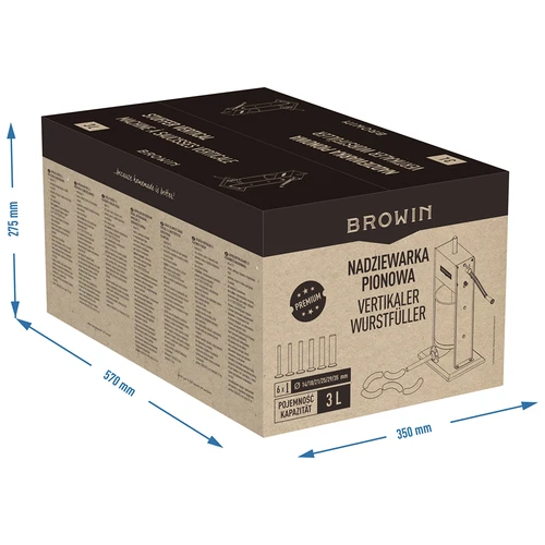 Premium klasės vertikalus dešrų kimštuvas 3 l - 13