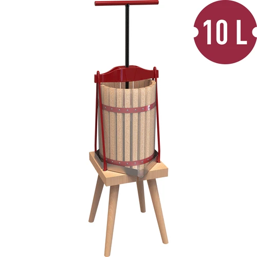 Rėminis vaisių presas – su mediniu krepšiu, 10 l - 2