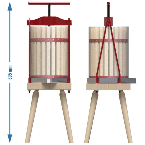 Rėminis vaisių presas – su mediniu krepšiu, 10 l - 6