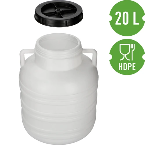 Rauginimo statinė 20 l – balta, su rankenomis - 3