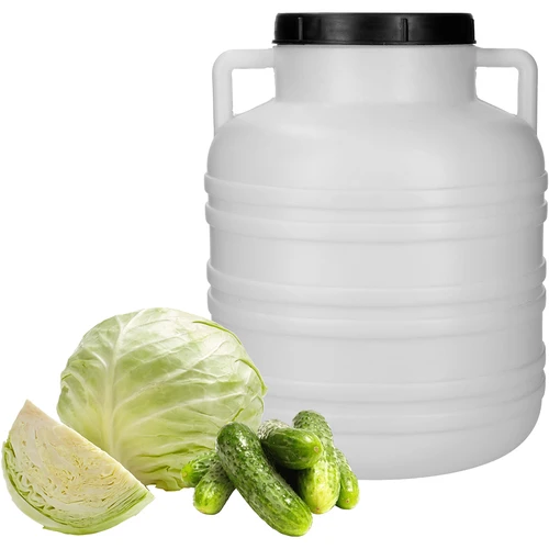 Rauginimo statinė 20 l – balta, su rankenomis - 4