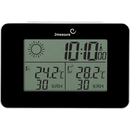 RCC orų stotis – elektroninė, belaidė, su apšviestu jutikliu, juoda - 2