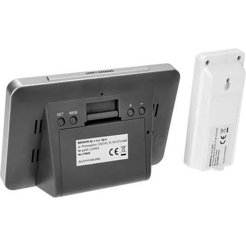 RCC orų stotis – elektroninė, belaidė, su apšviestu jutikliu, juoda - 7