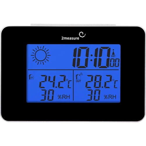 RCC orų stotis – elektroninė, belaidė, su apšviestu jutikliu, juoda - 9